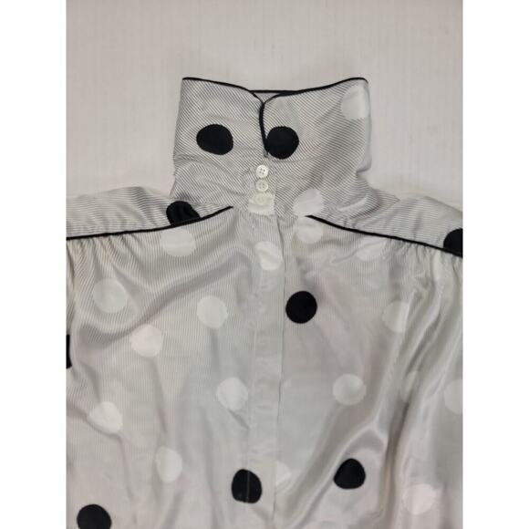 Vintage Evan Picone Set Women's Top 12/ Maxi Skirt 12 Pleated Polka Dot Striped - Picture 7 of 11